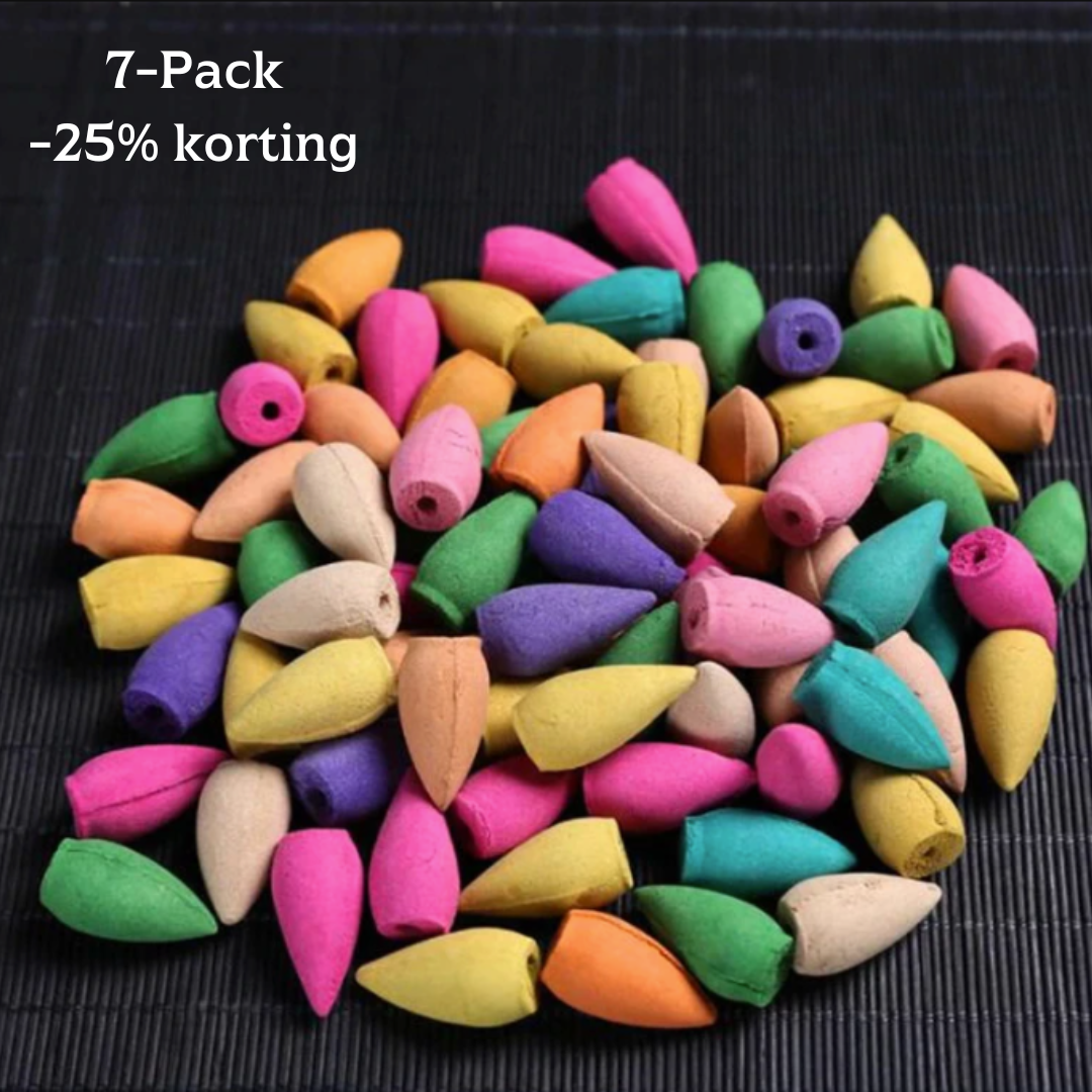 Mix - 250 Stück - 100 % Bio-Rückfluss Räucherkegel