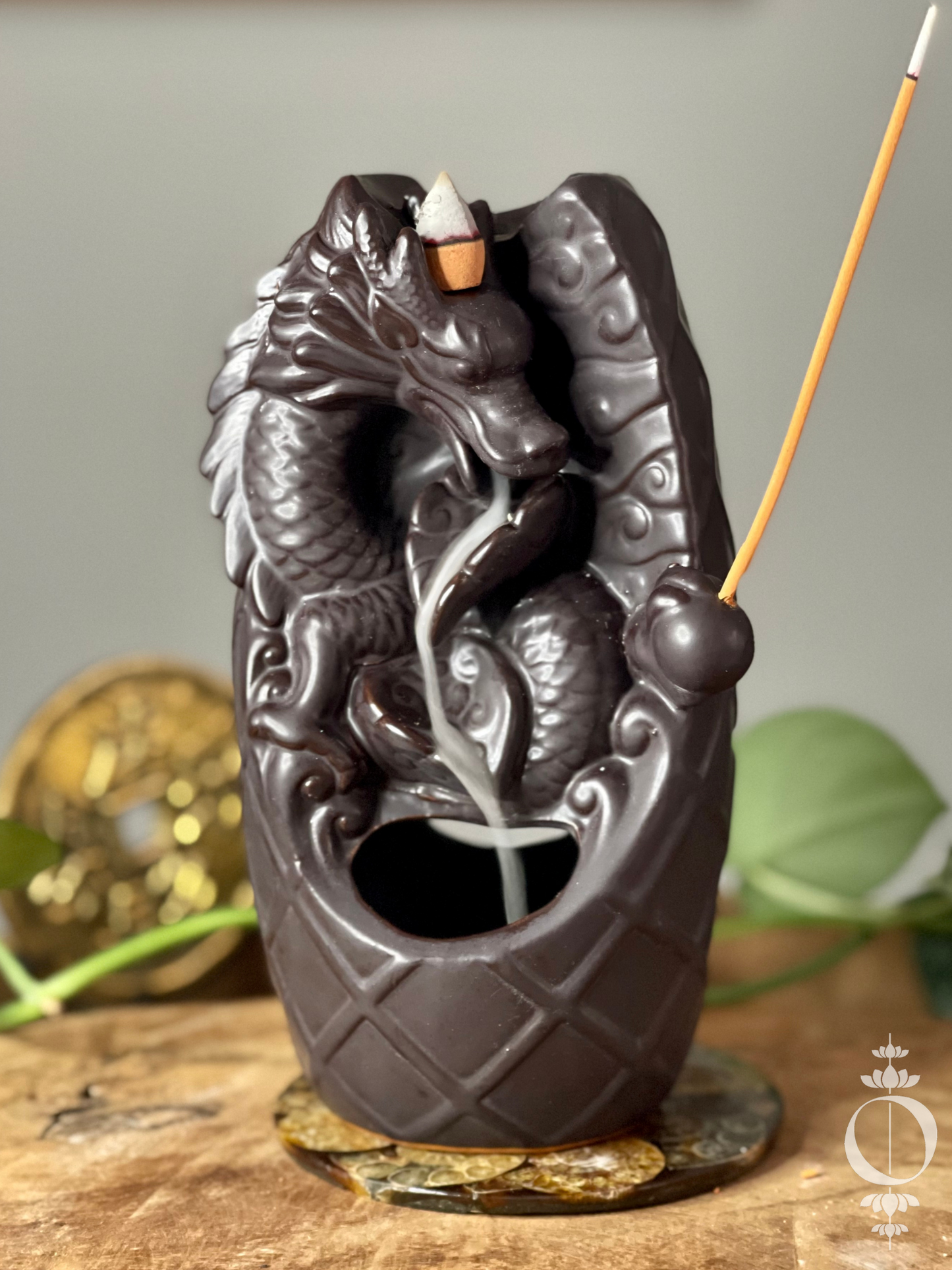 LED Dragon - Räucherstäbchenhalter Wasserfall Räucherstäbchen Brenner