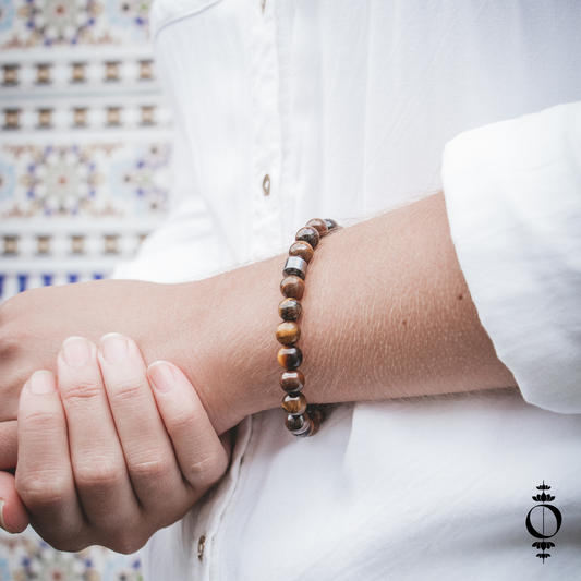 Hämatit-Tigerauge Power Armband