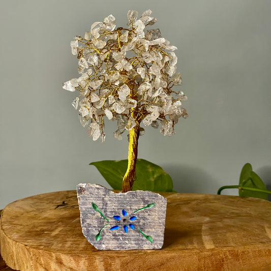 Bergkristal | Edelsteen Tree of Life Boompje