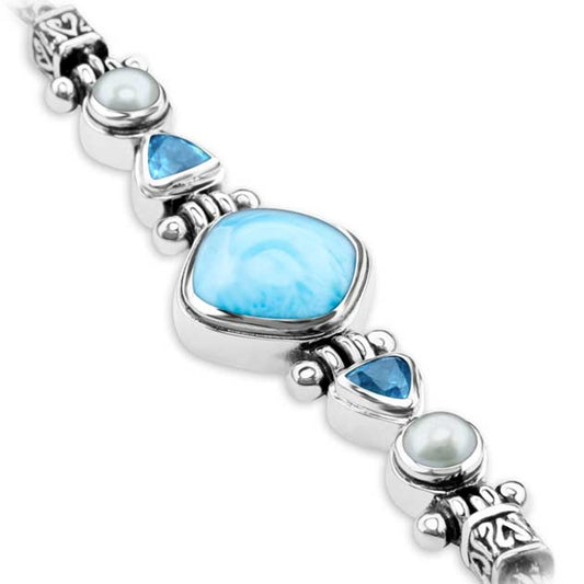 Zilveren Hemelse Larimar Armband, 925 sterling zilver NU 30% KORTING