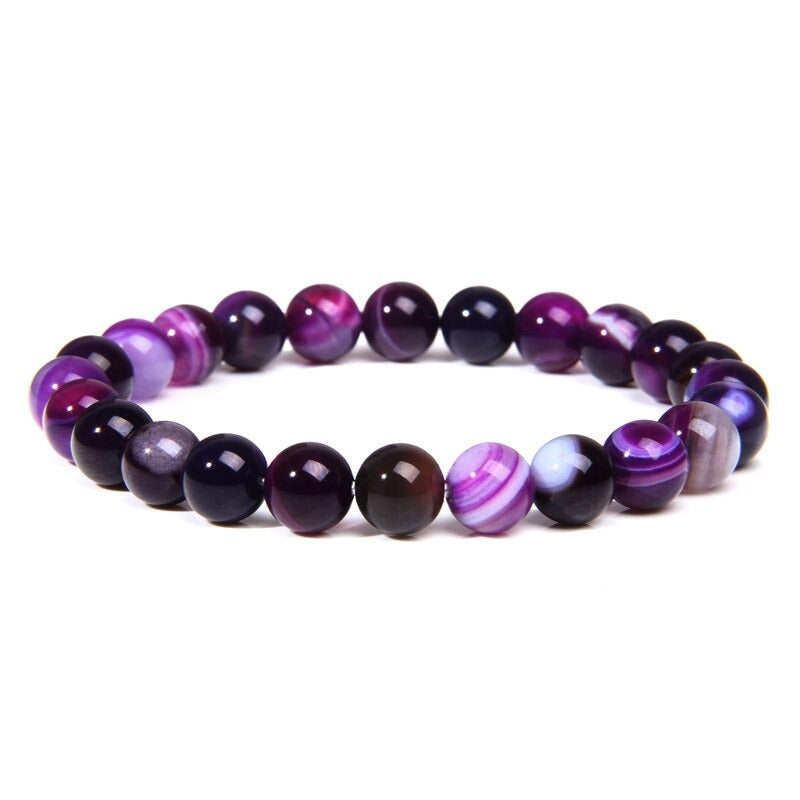 Paarse Agaat Armband