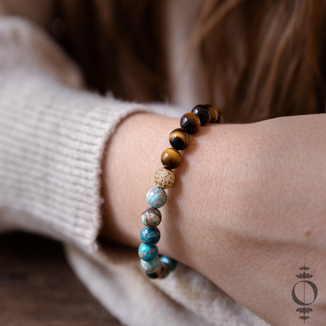 Vertrauen Tigerauge Jaspis Armband