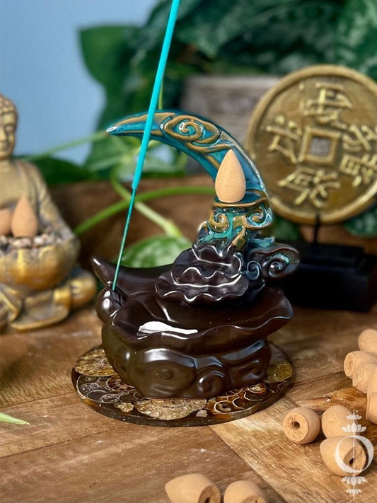 Mondsichel - Räucherstäbchenhalter Wasserfall - Räucherstäbchen brenner